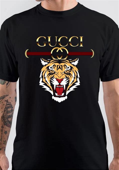 t shirt gucci con scritta nera|Gucci Tiger T.